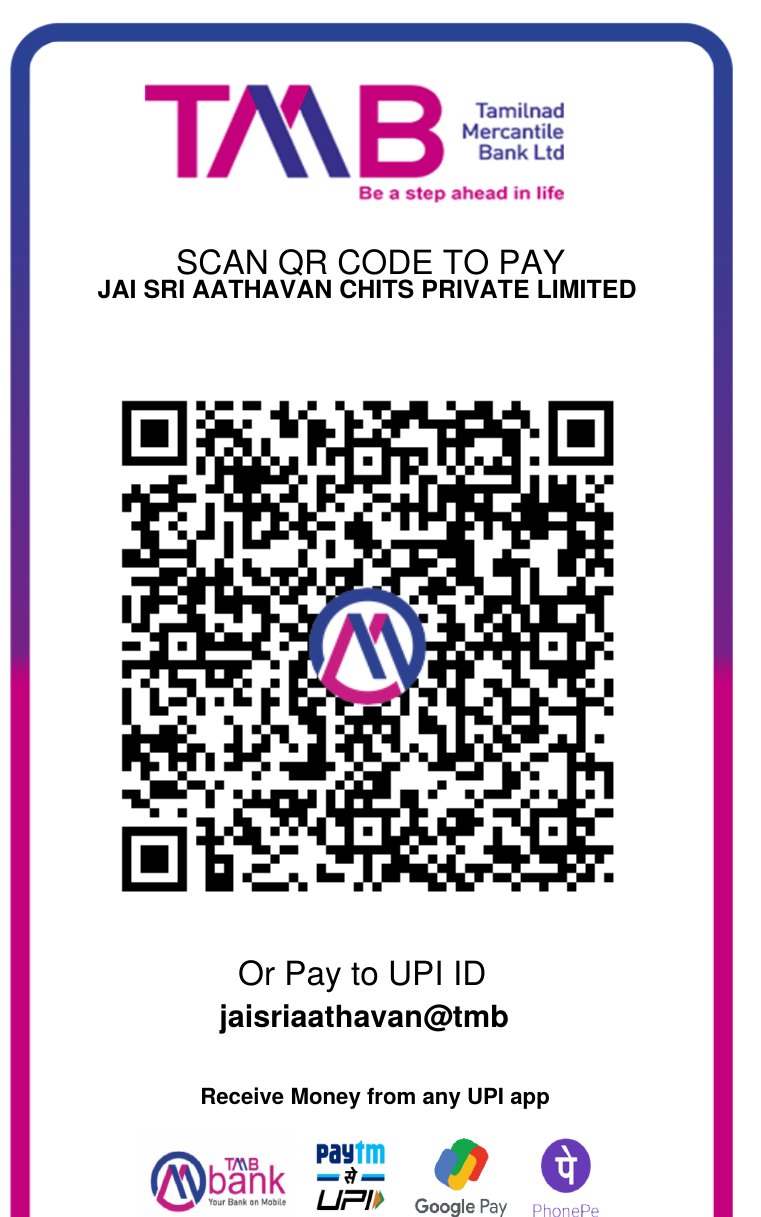 Scan to pay — JAI SRI AATHAVAN CHITS UPI QR code