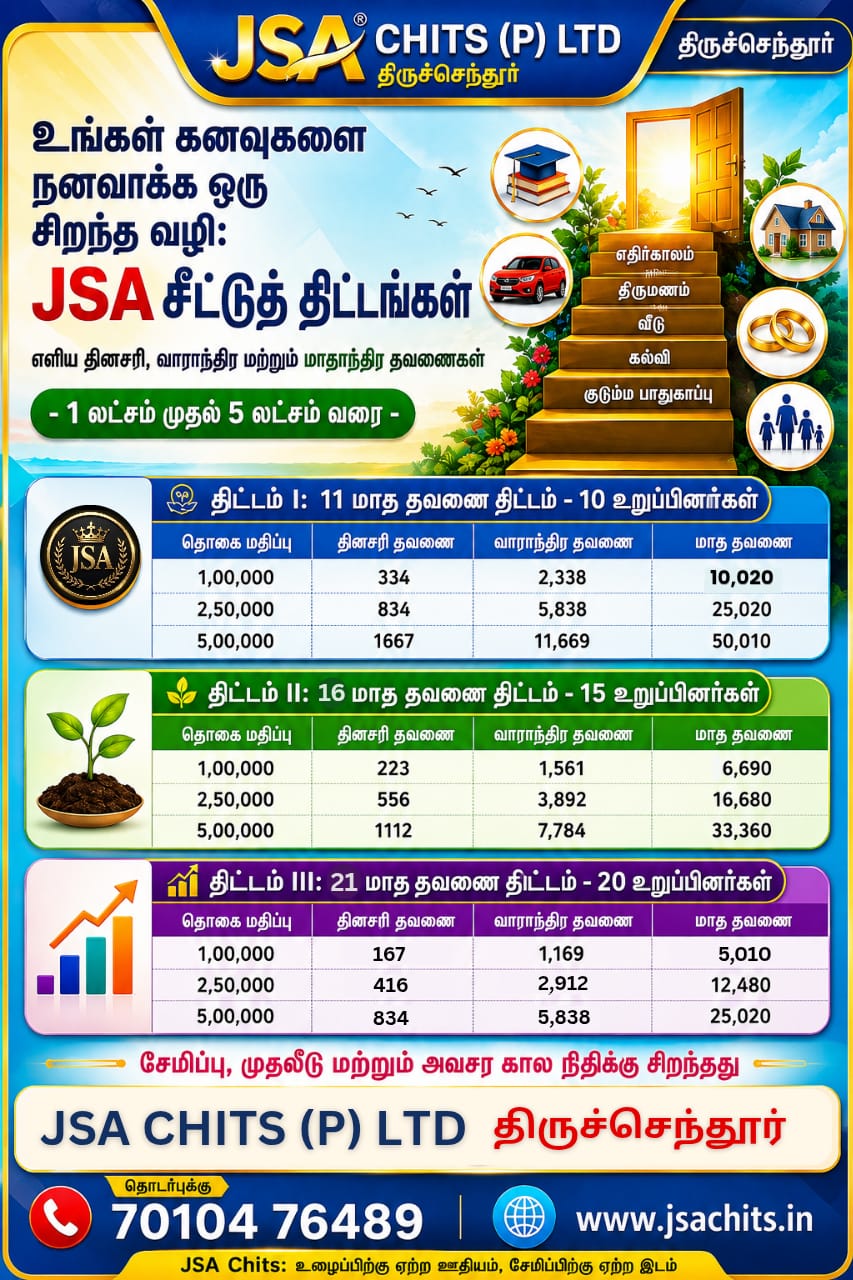 JSA Chits high-value plans poster